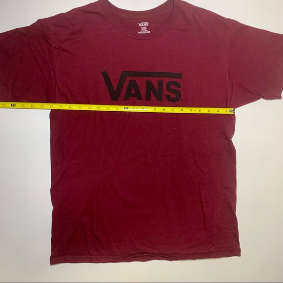Vans Burgandy Color Men T-Shirt Men Size Large - Picture 2 of 4